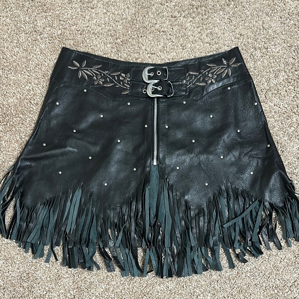 Leather Skirt - Picture 1 of 12